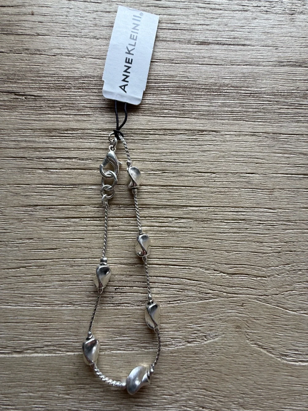 NWT Anne Klein Polished Silver-Tone Bracelet